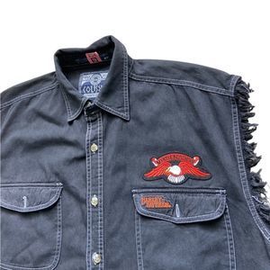 Legends Never Die Wolf Harley Davidson Myrtle Beach Black‎ Vest Size Men’s